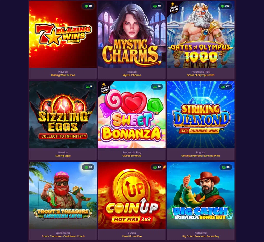 Giochi popolari di Bizzo Casino su PC